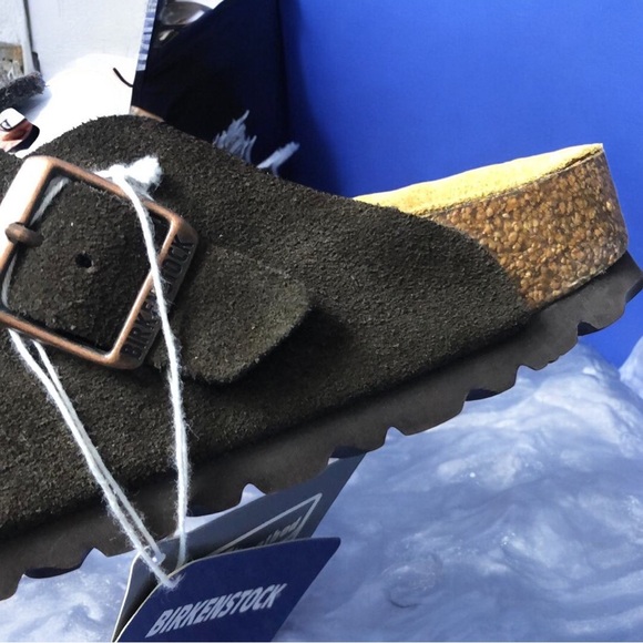 Birkenstock Boston Mocha Suede Mules - Narrow Fit - Picture 3 of 7